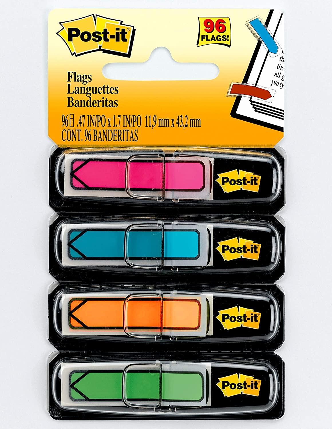 Märkflik Post-it Index Pilar 1/2" 684-ARR4, 4 färger/fp