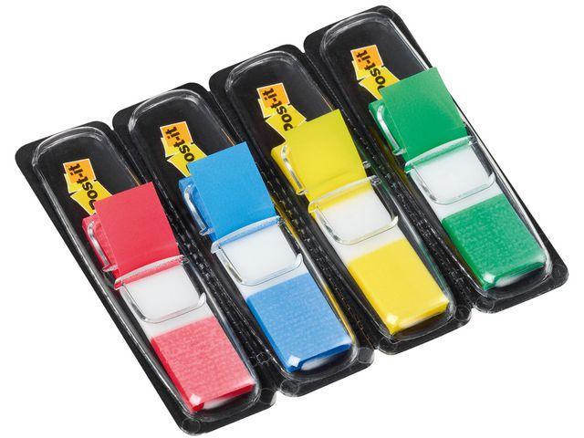 Märkflik Post-it Index Split flag 1/2" (11,9x43,1mm) 683-4, 35 flikar x 4 färger/fp