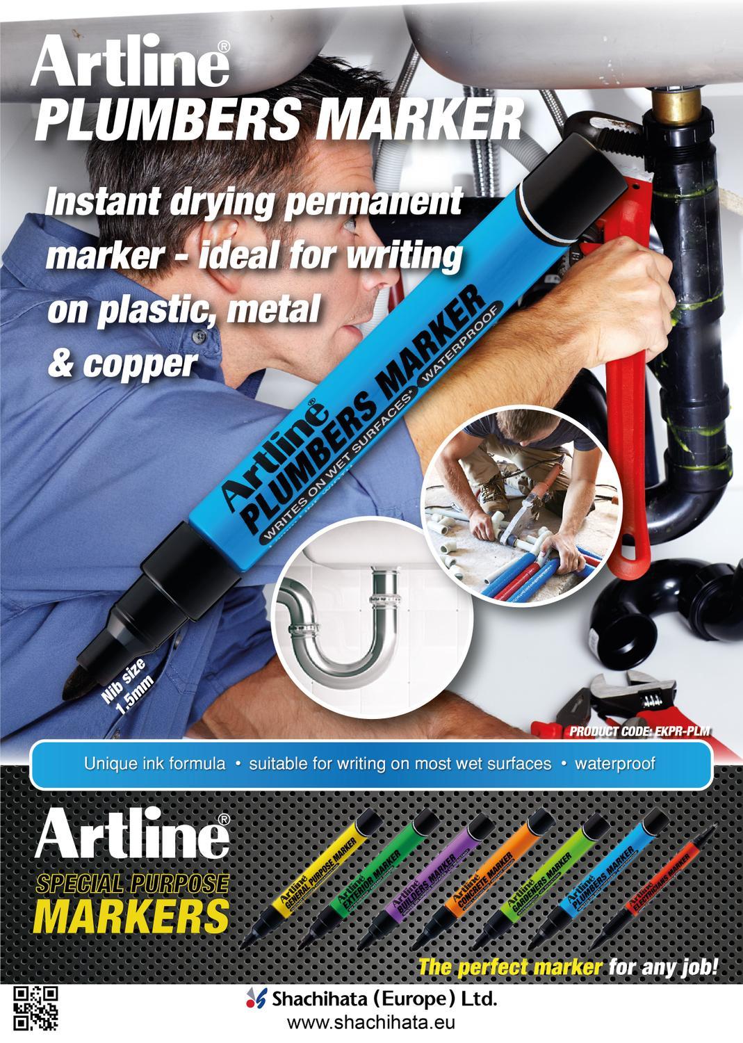 Märkpenna Artline EKPR-PLM Plumbers Marker, Svart 1/fp