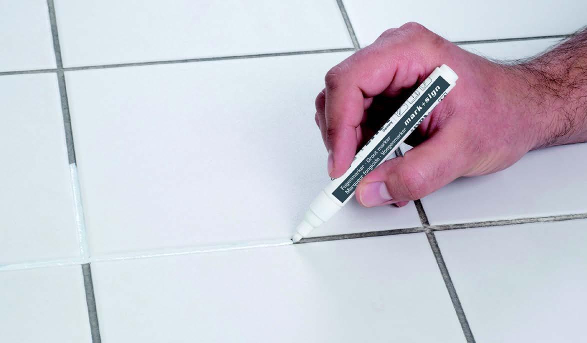 Märkpenna/Kakelpenna Lyra mark+sign Grout marker (fogmärkpenna för gammal & missfärgad puts), Grå