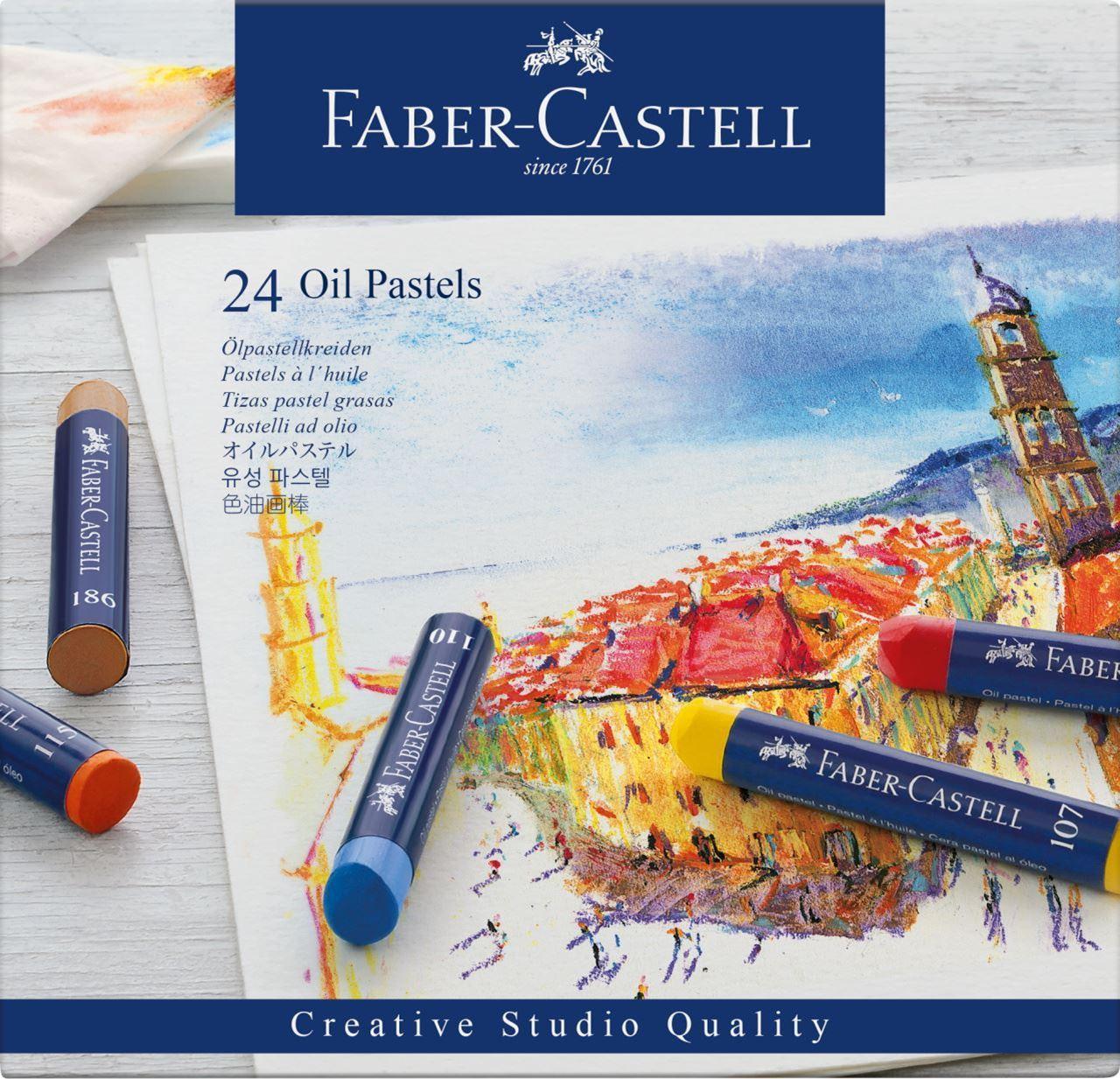 Oljepastellkritor Faber-Castell Creative Studio, 24 färger/fp