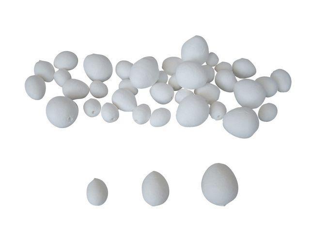 Pappägg, Vit, 3 storlekar, 150/fp (50 st 22x30mm, 50 st 28x40mm, 50 st 40x50mm) (till påskpyssel/julpyssel)