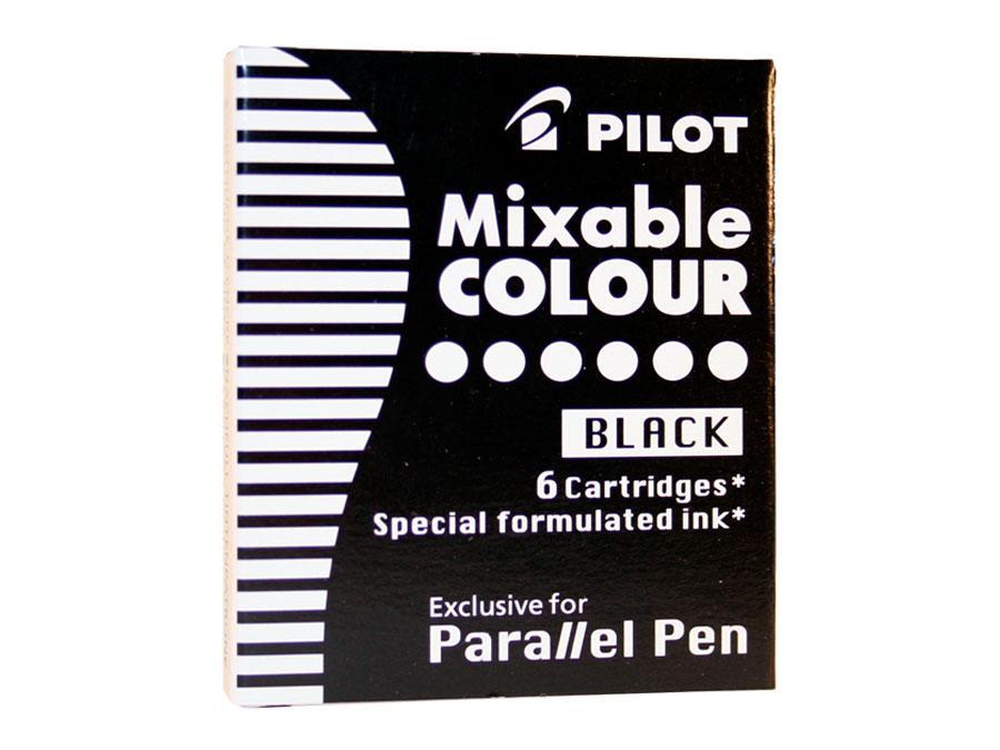 Patron Pilot Parallel Pen Mixable Colour IC-P3-S6-B till Pilot Parallel pen Svart 6/ask