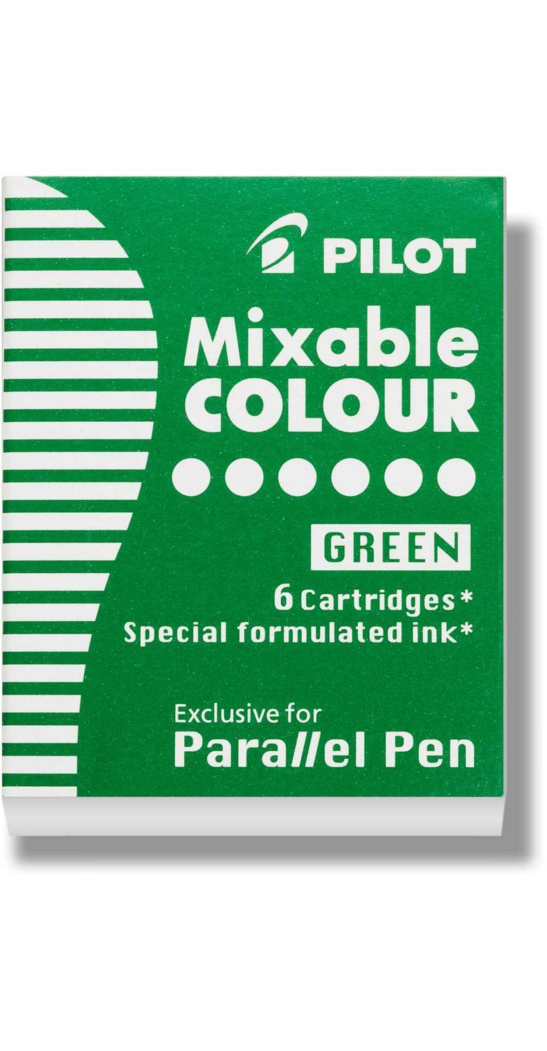 Patron Pilot Parallel Pen Mixable Colour IC-P3-S6-G till Pilot Parallel pen Grön 6/ask