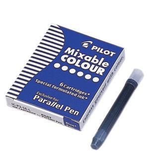 Patron Pilot Parallel Pen Mixable Colour IC-P3-S6-L till Pilot Parallel pen Blå 6/ask