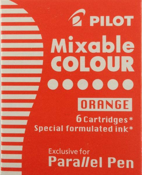 Patron Pilot Parallel Pen Mixable Colour IC-P3-S6-O till Pilot Parallel pen Orange 6/ask
