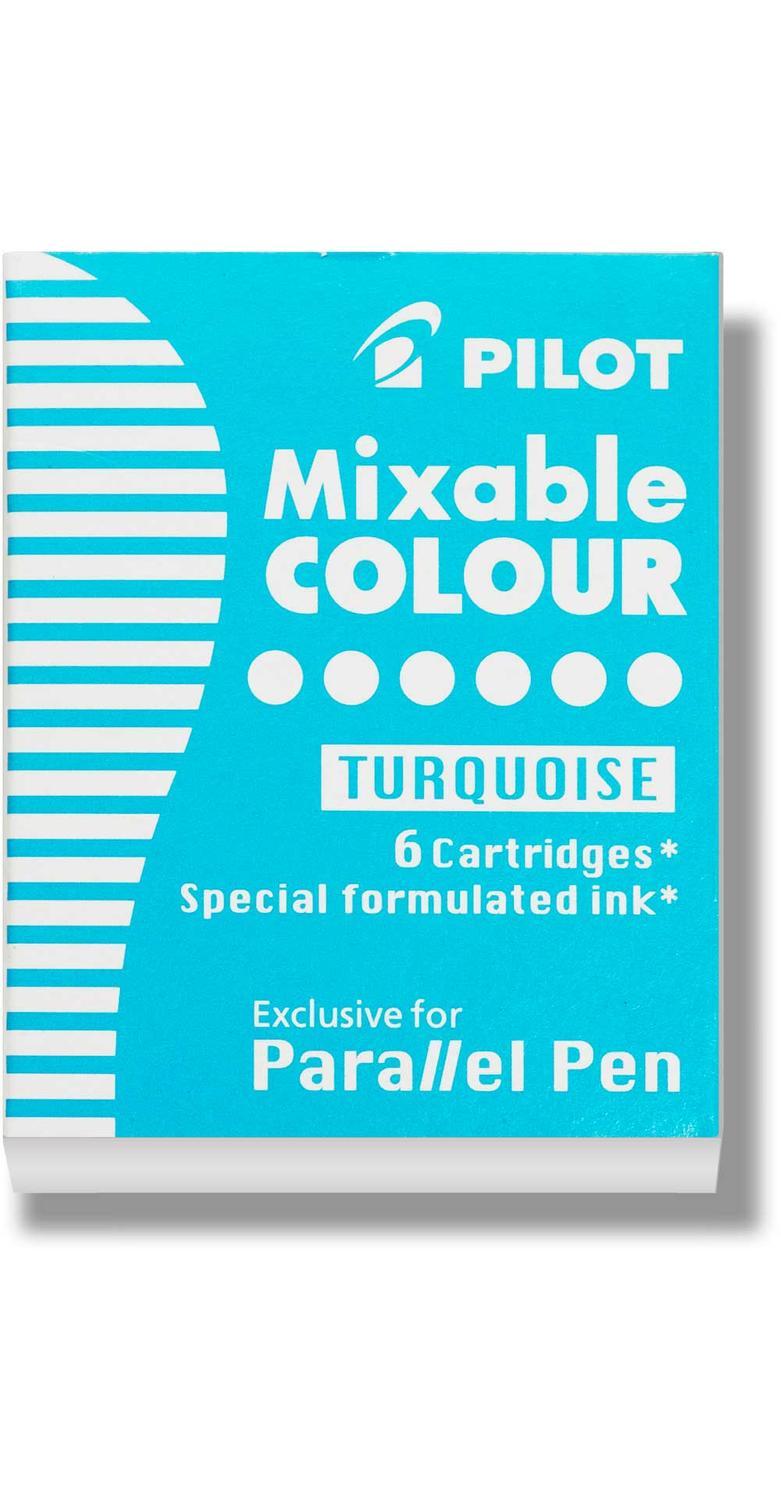 Patron Pilot Parallel Pen Mixable Colour IC-P3-S6-TQ till Pilot Parallel pen Ljusblå/Turkos 6/ask