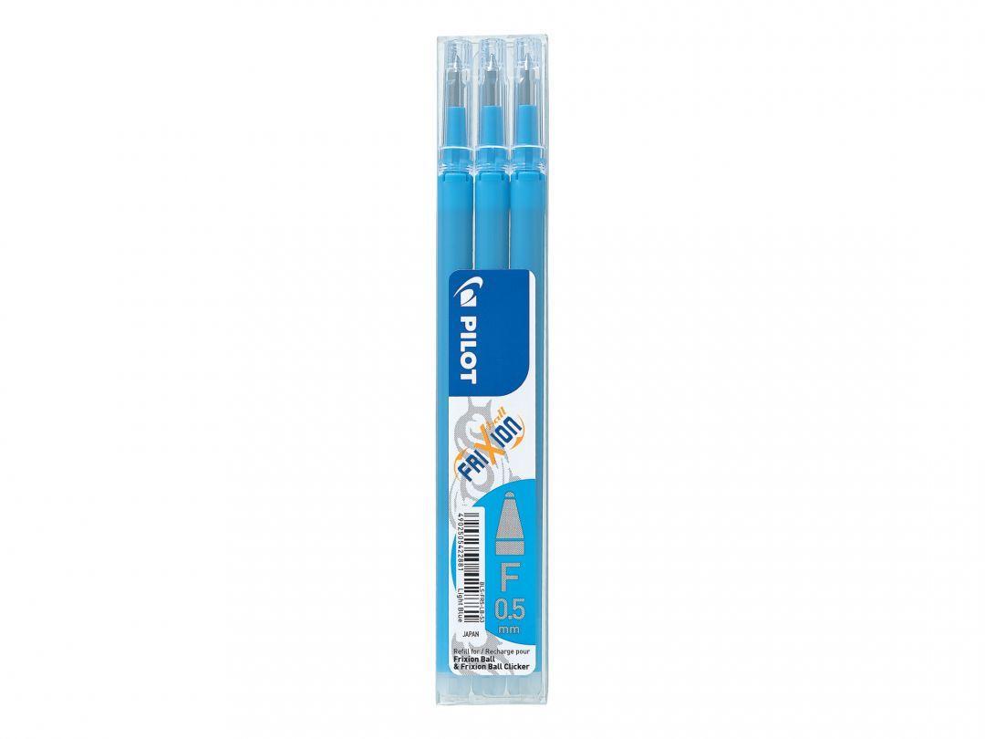 Patron/Refill BLS-FR5 Fine (F) 0,5mm till Pilot Frixion Ball, Ljusblå 3/fp