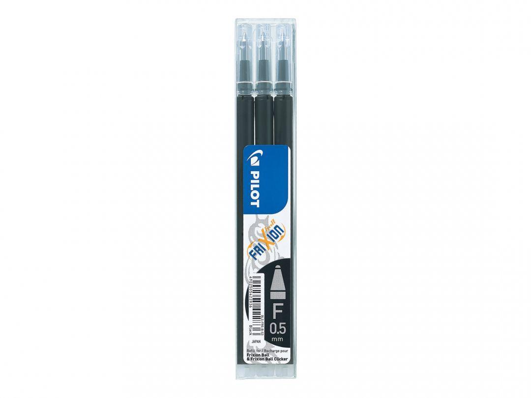 Patron/Refill BLS-FR5 Fine (F) 0,5mm till Pilot Frixion Ball, Svart 3/fp