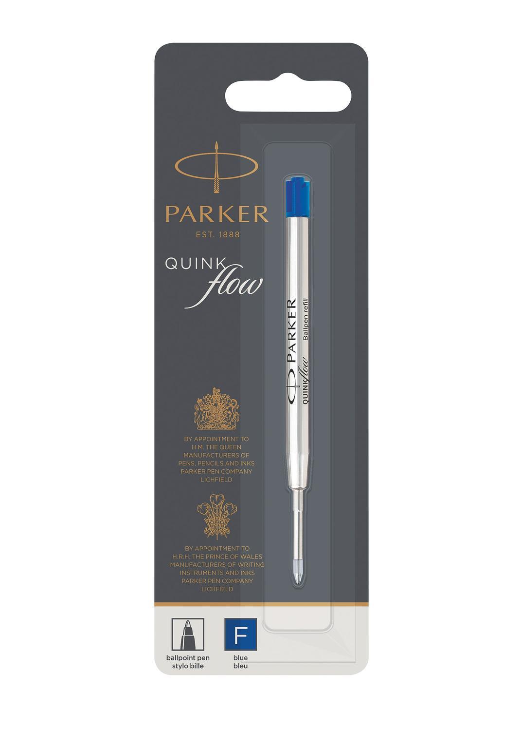 REFILL Patron Parker kulspetspatron QuinkFlow Fine Blå 1/fp