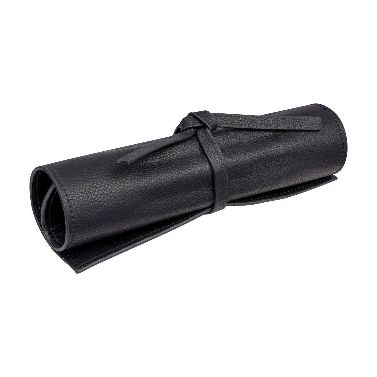 Pennfodral/Pennskrin Burde 225x210mm, Konstläder, med knytband, Svart
