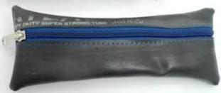 Pennfodral/Pennskrin av återvunnet gummi 20x7cm, Rättvis Handel