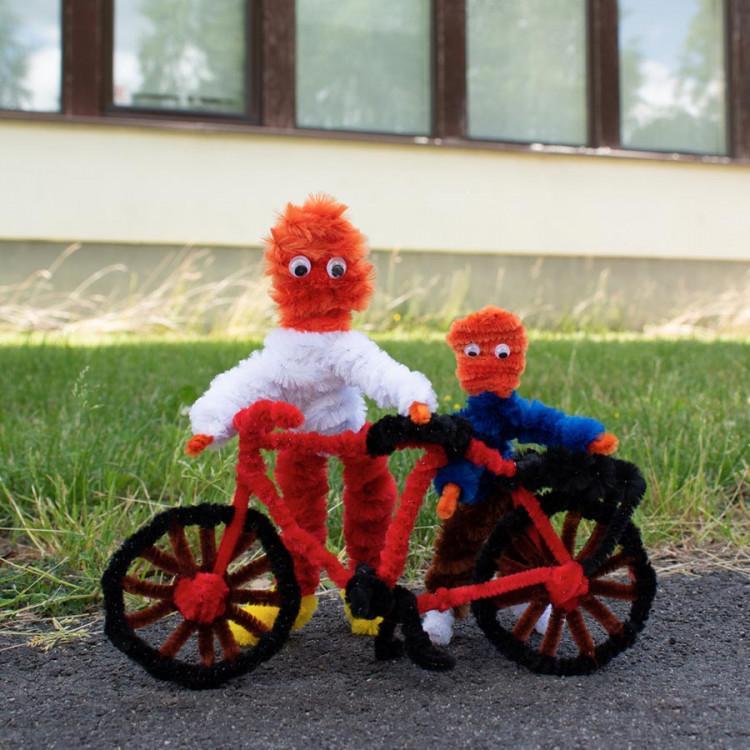 Piprensare, Ø 10mm, 30cm, 8 färger, 100/fp (Gul, Blå, Röd, Vit, Svart, Orange, Grön, Brun)