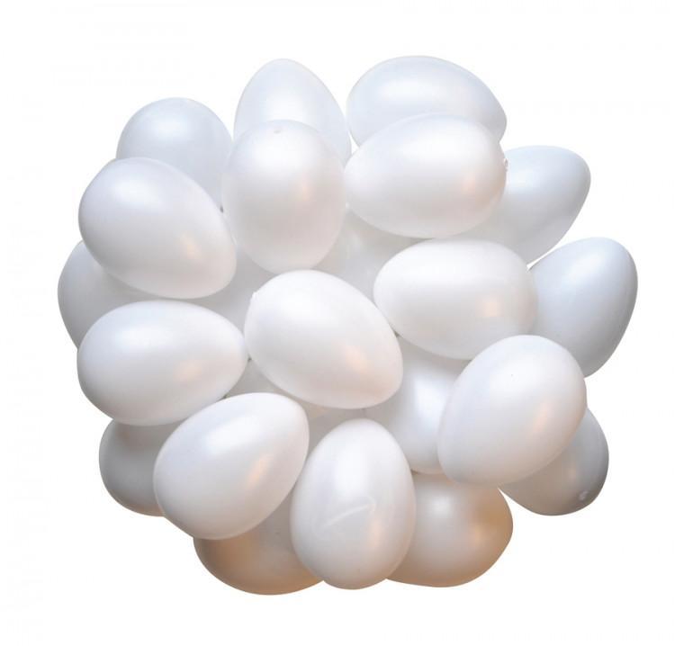 Plastägg, ägg, 6x4,5cm, Vit 25/fp