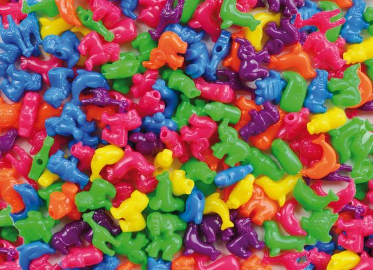 Plastpärlor, Djur med stora hål 250/fp