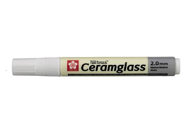 Porslinsmålningspenna Sakura Pen-Touch Ceramglass M 2,0 Vit