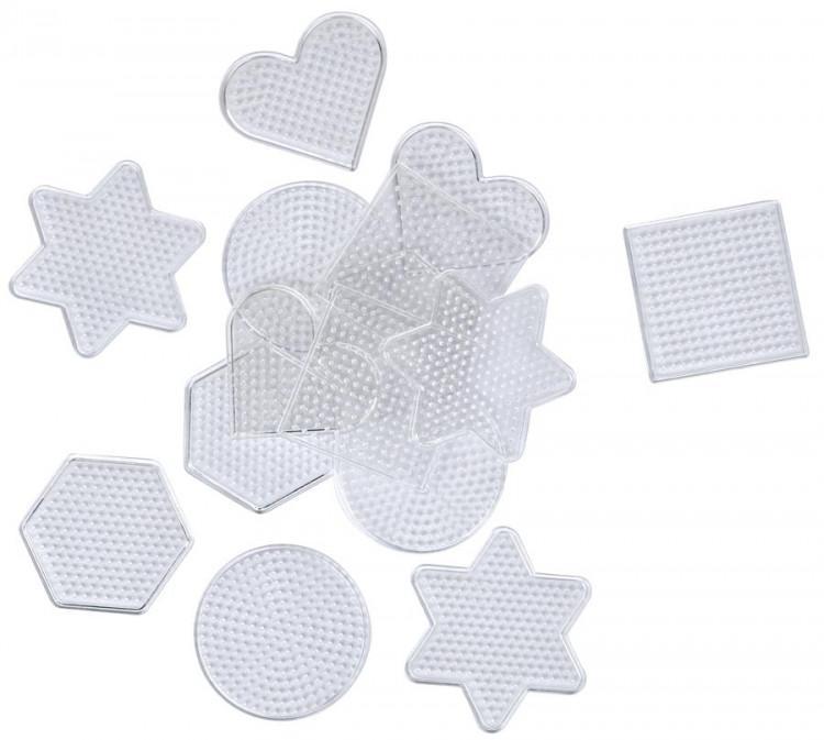 Pärlplattor, stiftplattor, mixade former, 7,5-10cm, för midirörpärlor (Ø5mm), 15 st/fp