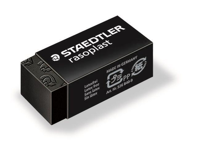 Radergummi Staedtler Rasoplast 33x16x13mm Svart