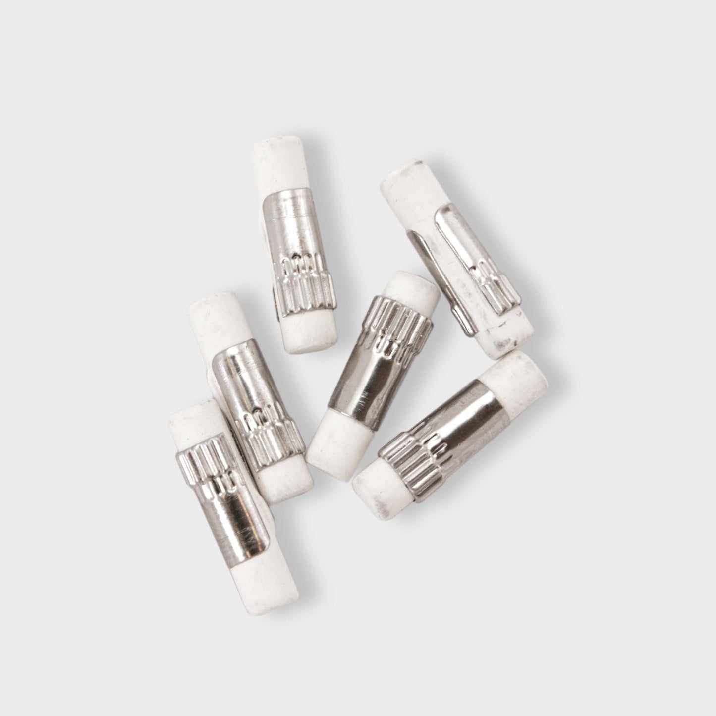 REFILL Raderreserv/Radergummi/Radertopp till Ballograf Epoca, Vit, 6/fp