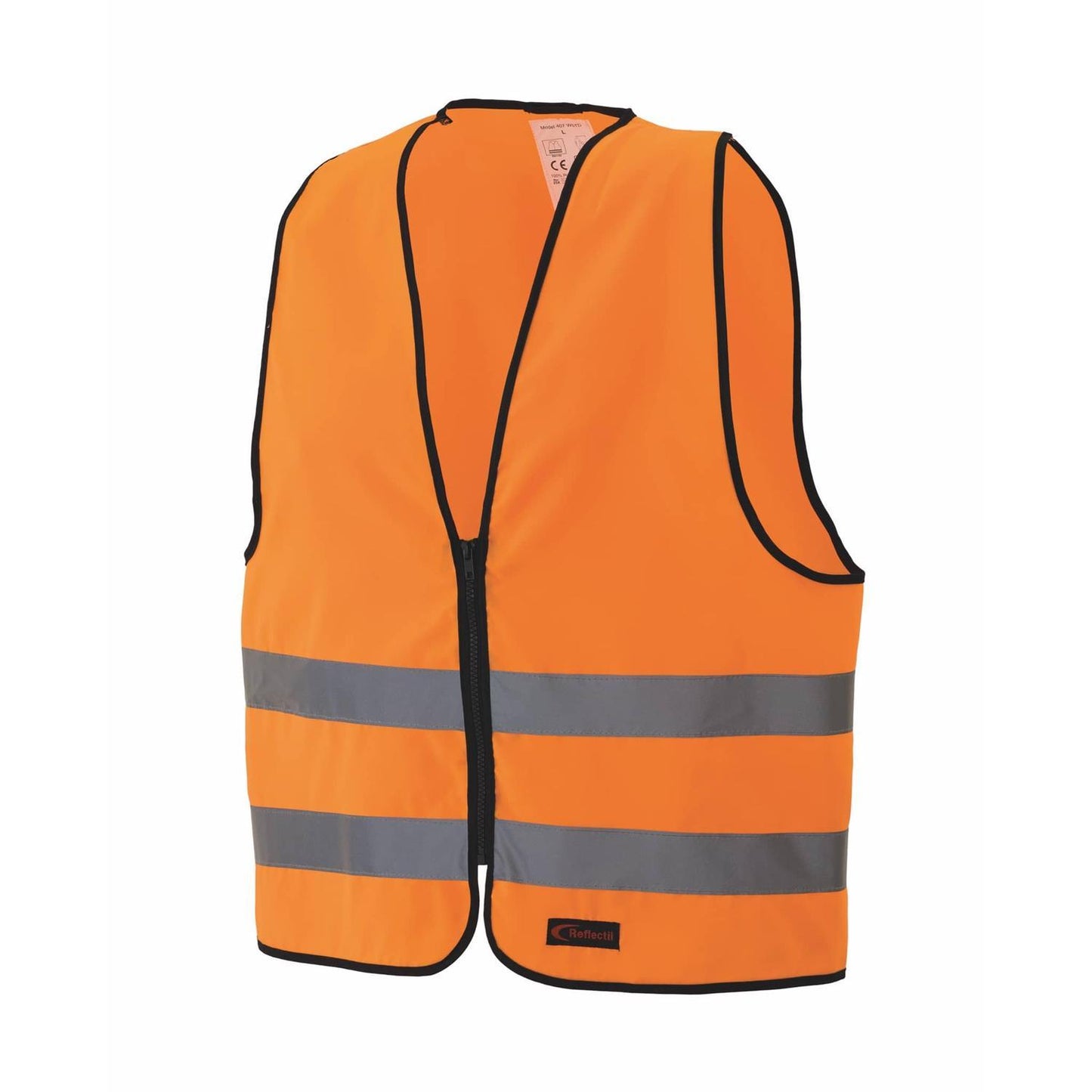 Reflexväst till barn, med dragkedja, Barn, XS, 4-6 år, Orange 1/fp