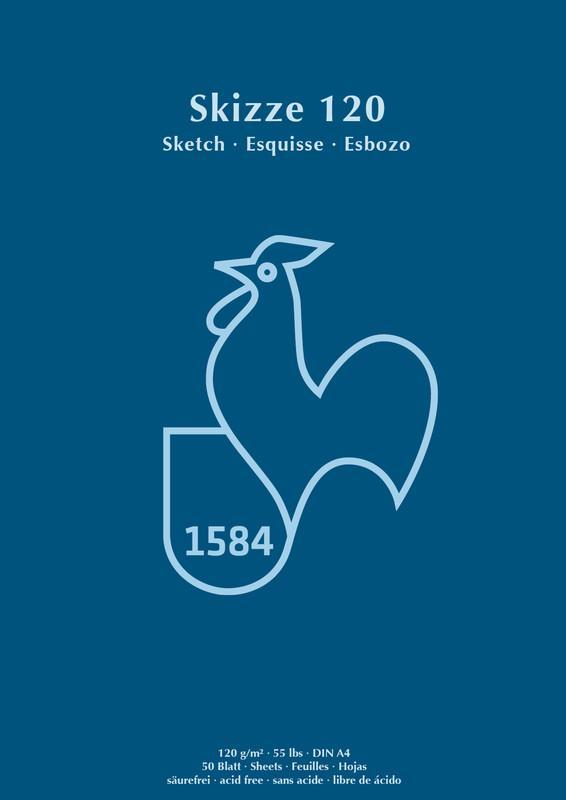 Ritblock Hahnemühle Sketch 120g A3, 50 ark, limbunden