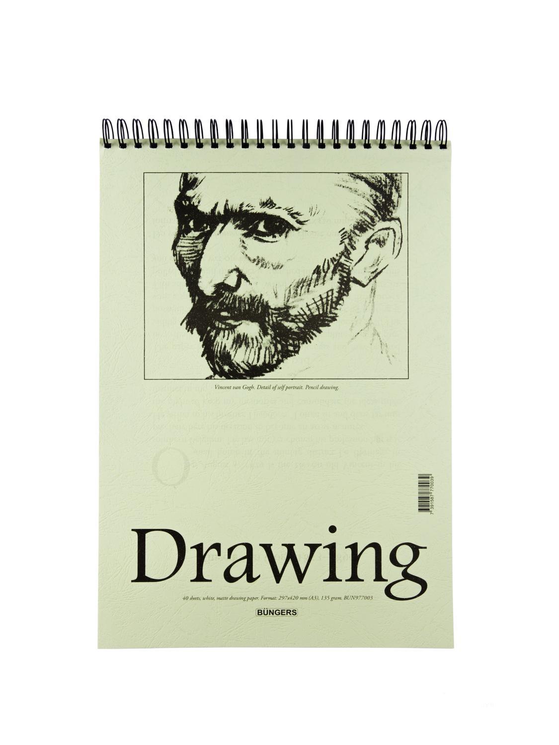 Ritblock/Teckningsblock spiral A3 135g, 40 blad 1/fp