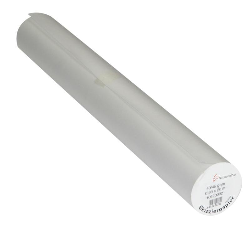 Ritpapper transparent, Tracingpapper, på rulle Hahnemühle 40/45g, 33cm x 20m