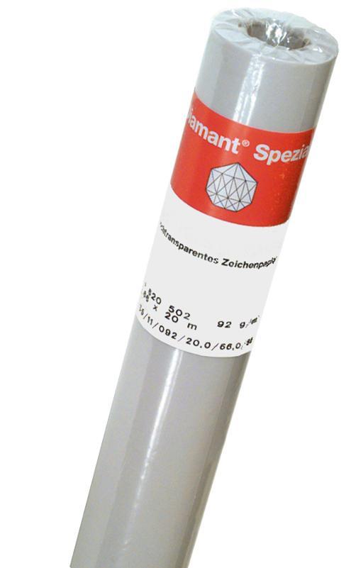 Ritpapper transparent, Tracingpapper, på rulle Hahnemühle Diamant Smooth 90/95g, 91cm x 20m