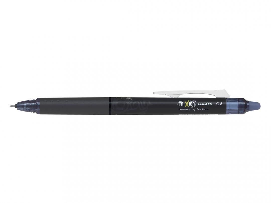 Rollerballpenna Pilot Frixion POINT Clicker BLRT-FRP5, 0,5mm (Synergy Tip), raderbart bläck, Svart