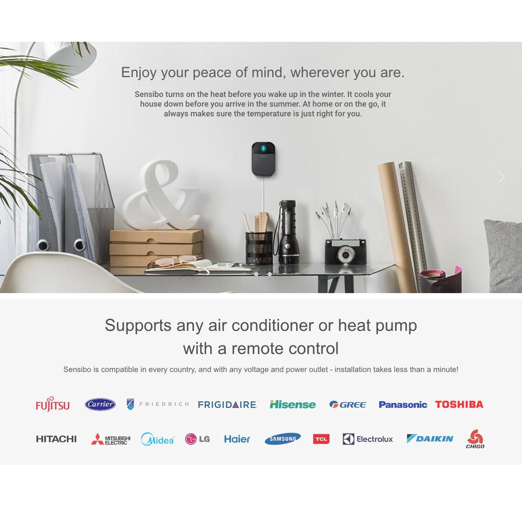 Sensibo Sky styrenhet - gör din AC/luftvärmepump smart (smart termostat), WiFi, Vit