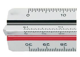 Skalstock M+R 1:100, 1:200, 1:250, 1:300, 1:400, 1:500 30cm