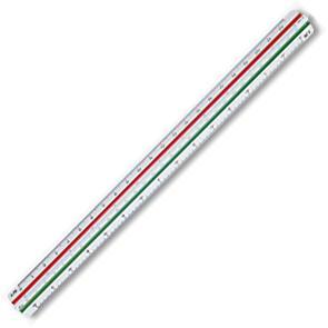 Skalstock/Skallinjal/trekantsskala Staedtler Mars 561 98-DIN (1:2,5 - 1:5 - 1:10 - 1:20 - 1:50 - 1:100)