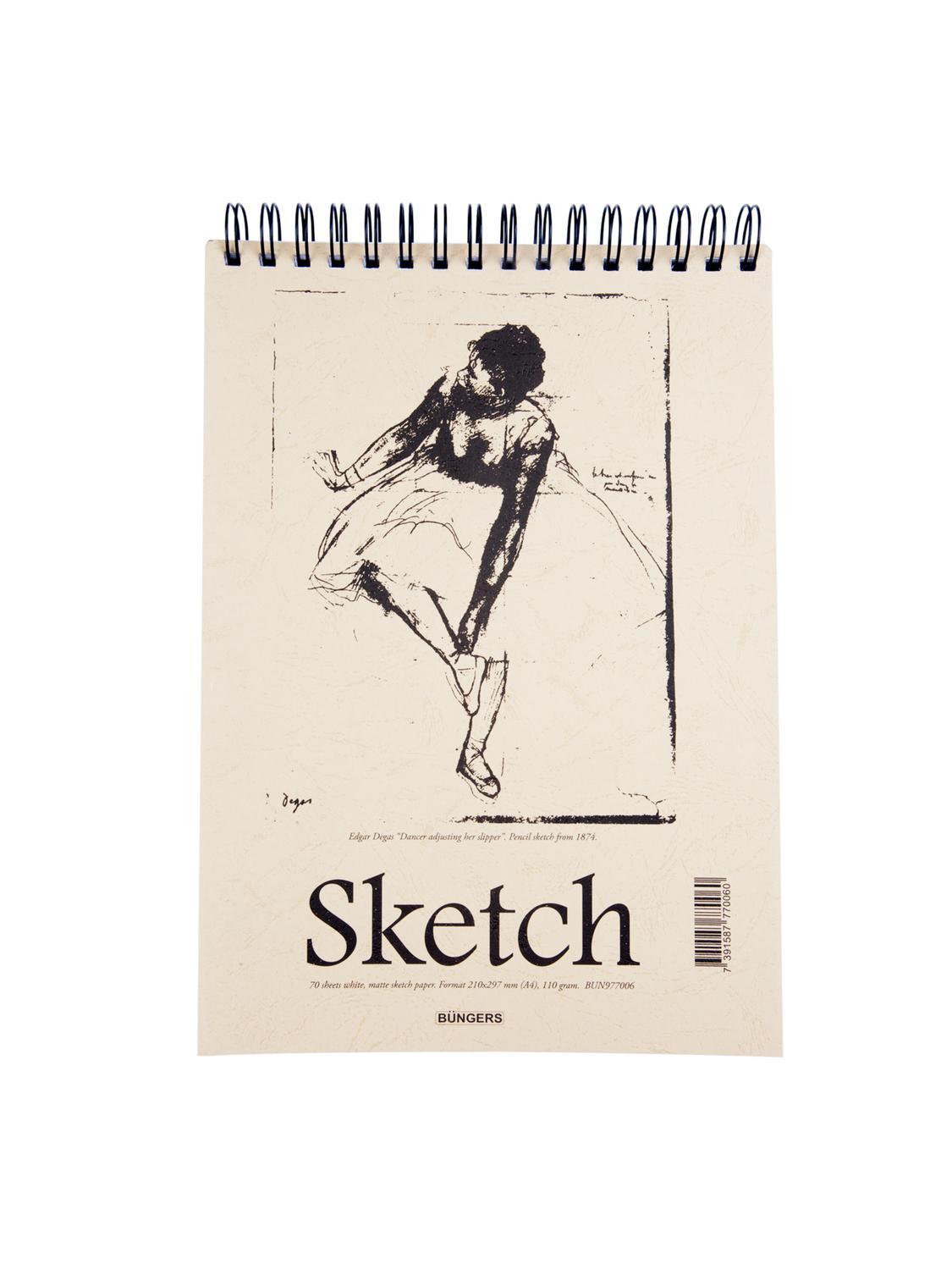 Skisset: Pennset + Skissblock A4, Faber-Castell Castell 9000 5B-5H