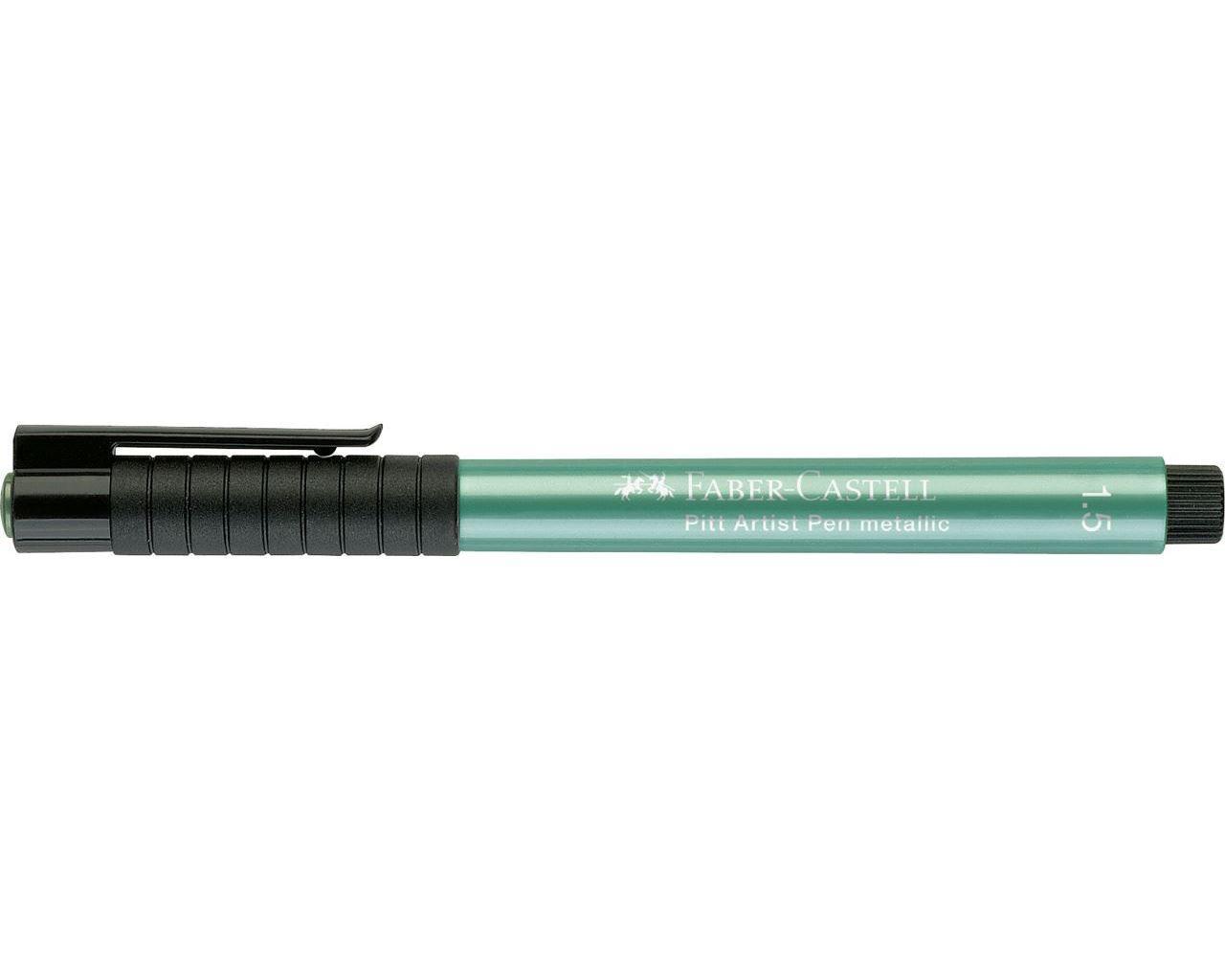 Skiss- & ritpenna Faber-Castell PITT Artist Pen Metallic Green/Grön (294) 1/fp