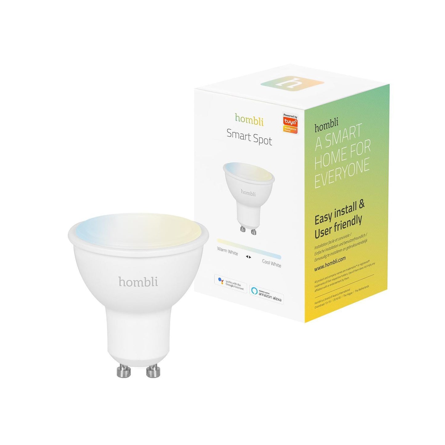 Smart lampa, WiFi, Hombli Smart Spot GU10, LED, CCT, 4,5W, Dimbar