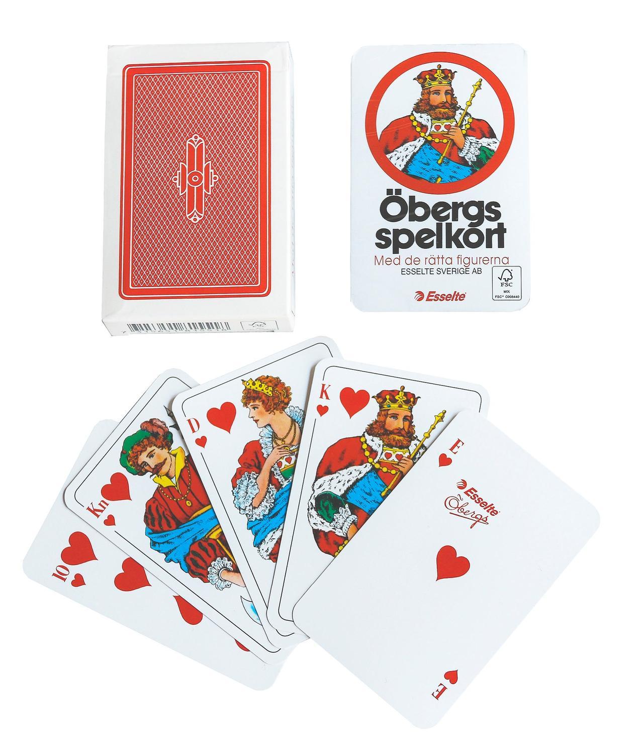 Spelkort / Kortlek Öbergs Joker-lek Röd