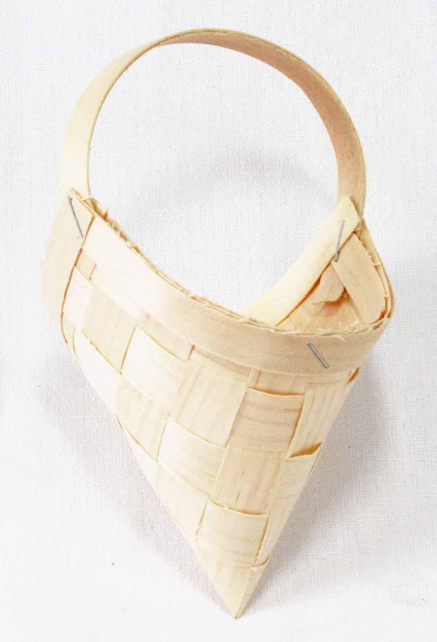Spånkorg strut/Julgransstrut, 10x9x11cm, med handtag, 10/fp