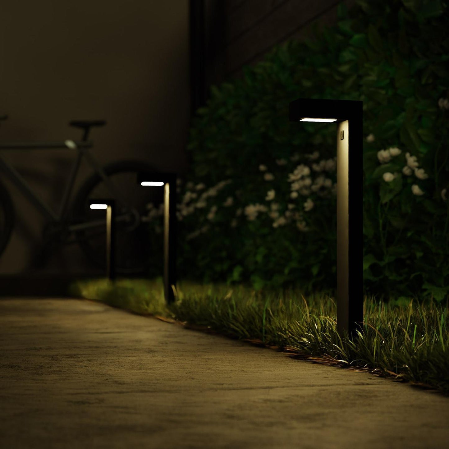 Startkit: Smart utomhusbelysning, WiFi, Hombli Outdoor Pathway Light Starter Kit, RGB & CCT, (3 lampor), Svart