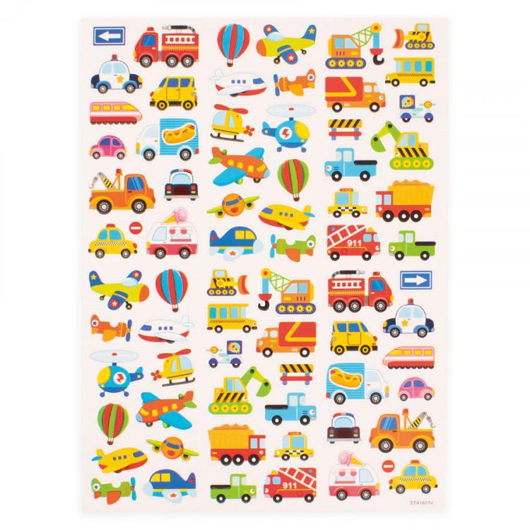 Stickers/Klistermärken Fordon, 1 ark/fp (72 etiketter)
