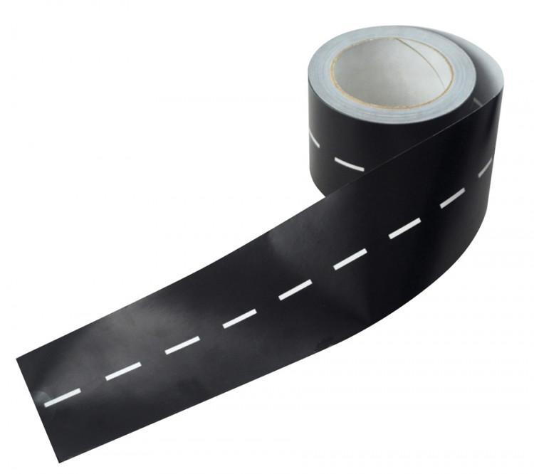 Stickers/Klistermärken på rulle, Väg (rak), 10 meter/rulle