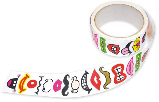 Stickers/Klistermärken på rulle, munnar & näsor, 1000 etiketter/rulle