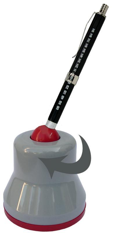 Stiftformerare/Pennvässare Gedess för ritstift/stifthållare, Grå