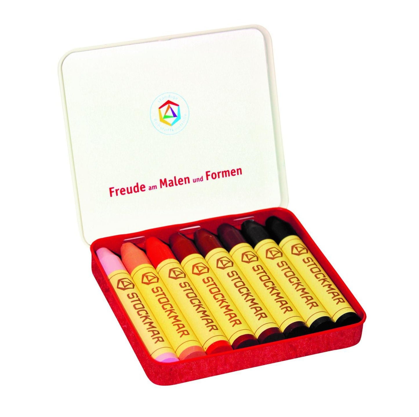Stiftkrita/Vaxkrita Stockmar, Colours of the World, Hudfärger, plåtask, 8 kritor/ask