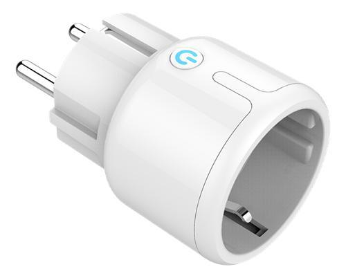 Strömbrytare/Plug In Relä, WiFi, Deltaco Smart Home, Smart Mini Plug, (EU), 10A, timer, Vit