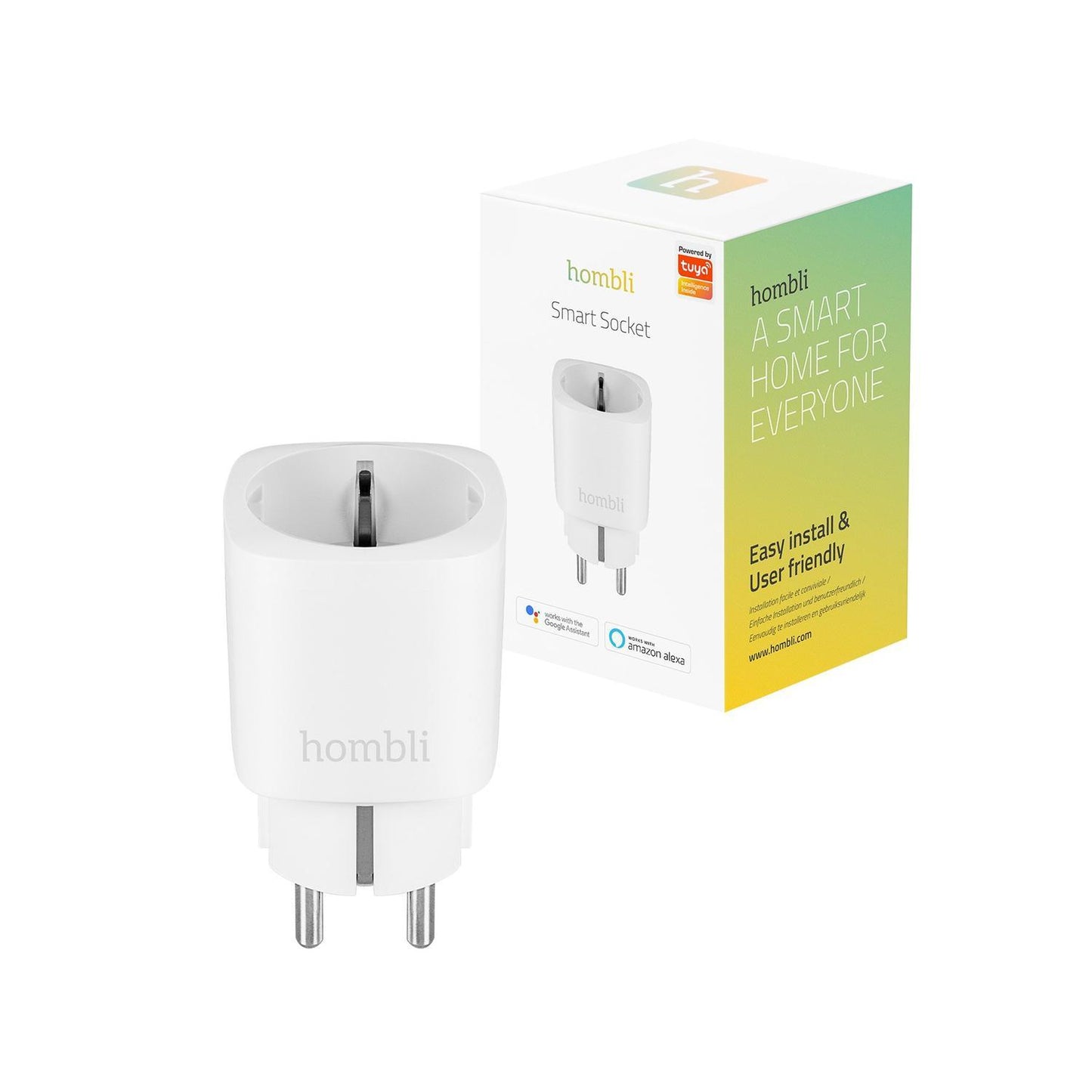 Strömbrytare, WiFi, Hombli Smart Socket WiFi Plug (EU), 16A, Vit (med energimätning)
