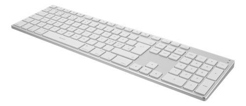 Tangentbord, fullsize, trådlöst, Deltaco TB-402 Full-Size Bluetooth Keyboard (Nordic), aluminium, bluetooth, Silver
