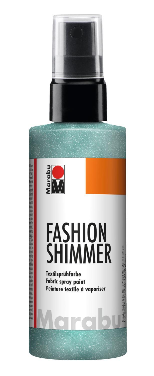 Textilsprayfärg: Textilfärg, sprayflaska Marabu Fashion Shimmer Spray, 100ml, Shimmer-Aquamarine (599)