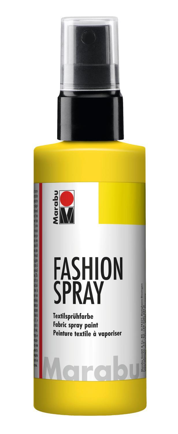 Textilsprayfärg: Textilfärg, sprayflaska Marabu Fashion Spray, 100ml, Sunshine Yellow, solgul (220)