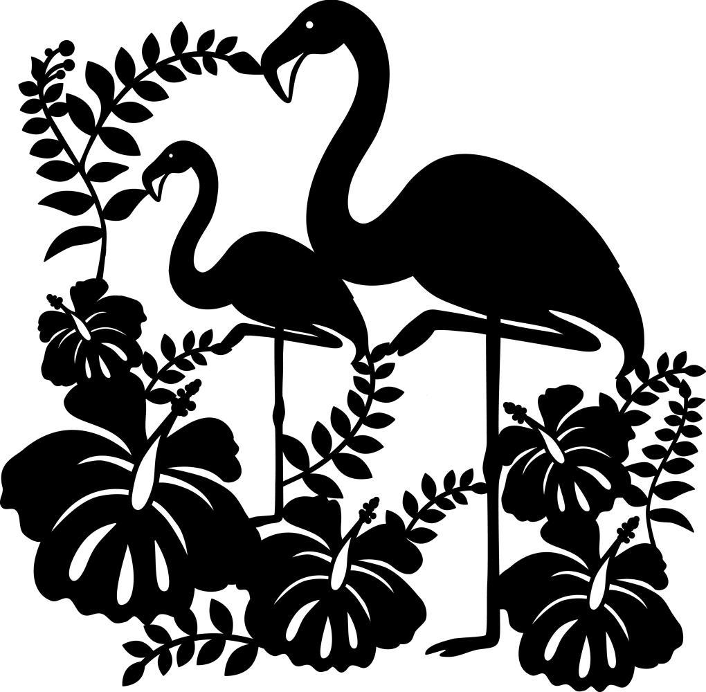 Textilsprayfärg-set: 4 st Textilfärg spray + 5 st textilväska + 1 st maskeringsstencil "Flamingo"