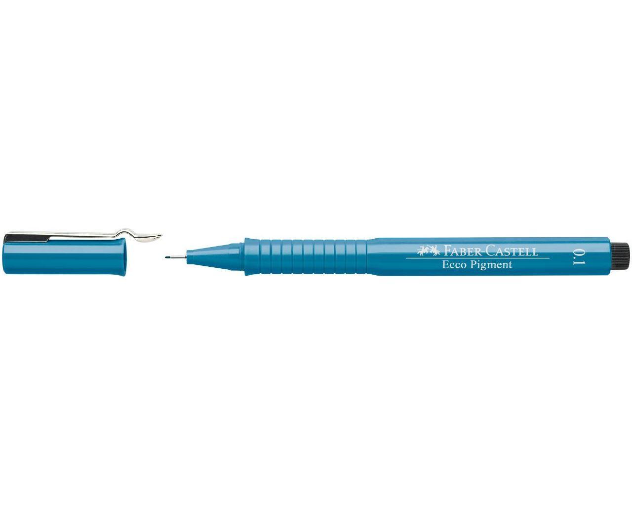 Tuschritpenna ECCO-PIGMENT Faber-Castell 0,1mm Blå